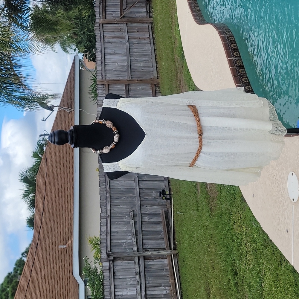 Off From White Beautiful Scalloped Cold Shoulder Top